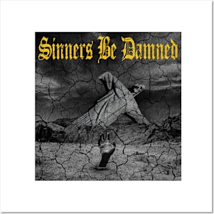 Sinners Be Damned Graphic Design (Yellow) Posters and Art